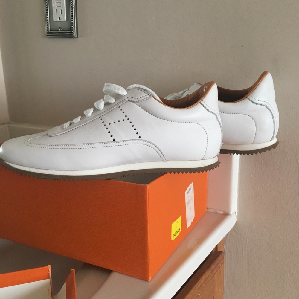 White Hermès Sneakers